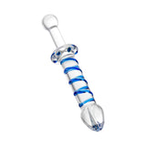 Sexus Glass Dildo Probe w Handle 23cm