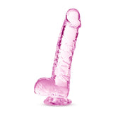 Naturally Yours 6" Crystaline Dildo Rose