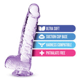 Naturally Yours 6" Crystaline Dildo Amethyst