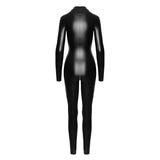 Power Wetlook Catsuit w Front Zipper