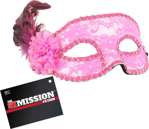 Feathered Masquerade Masks (Pink)