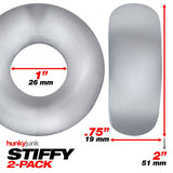 Hunky Junk Stiffy 2 Pc Bulge Cockrings Clear Ice