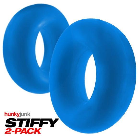 Hunky Junk Stiffy 2 Pc Bulge Cockrings Teal Ice
