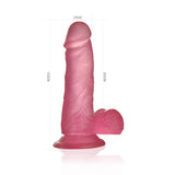 Jelly Studs 6in Crystal Dildo Small Pink