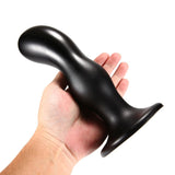 Oval Head Butt Plug Black