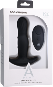 EXPANDER - Rechargeable Silicone Anal Plug With Remote - Black